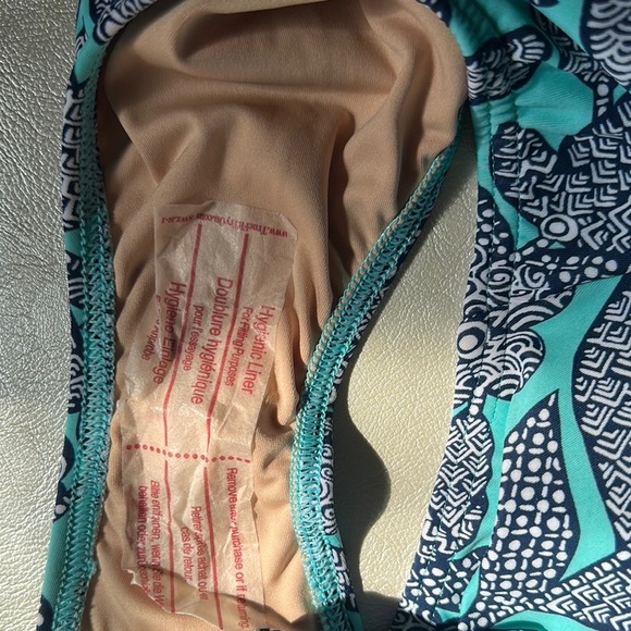 Lands' End Blue Floral One Piece Swimsuit - Picture 7 of 8